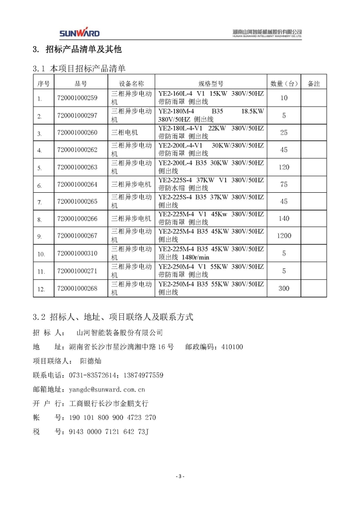 2138cn太阳集团城智能设备股份有限公司三相异步电动机采购项目