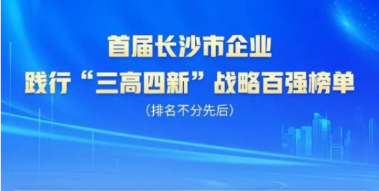 2138cn太阳集团城智能上榜首届长沙市企业践行“三高四新”战术百强榜单