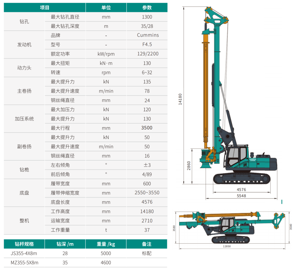 SWDM130F 小型多职能旋挖钻机